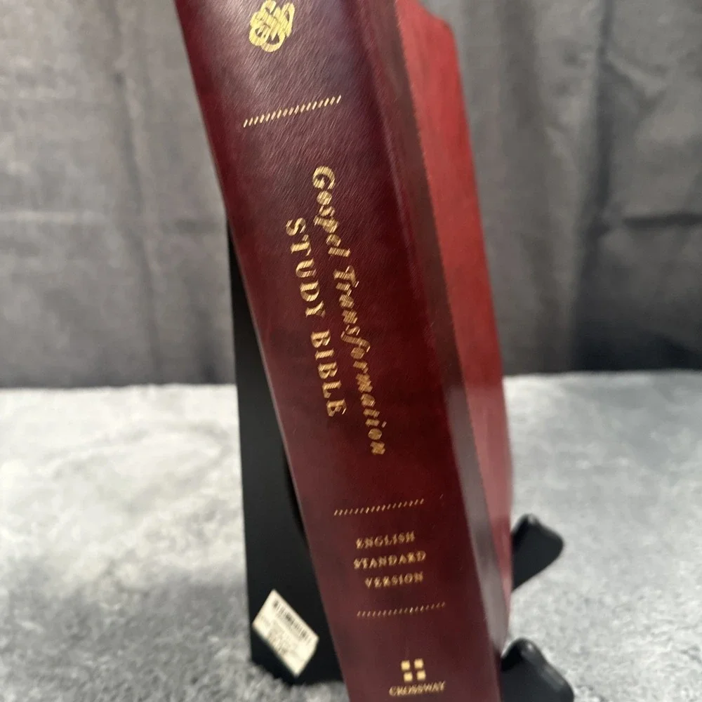 ESV Gospel Transformation Study Bible Red Leather Crossway 2018 Book Very Good